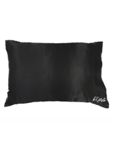 Load image into Gallery viewer, Bxplicit Black Satin Pillow Case
